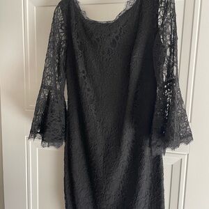 Never worn Joseph Ribkoff Black Lace Long Sleeve Dress